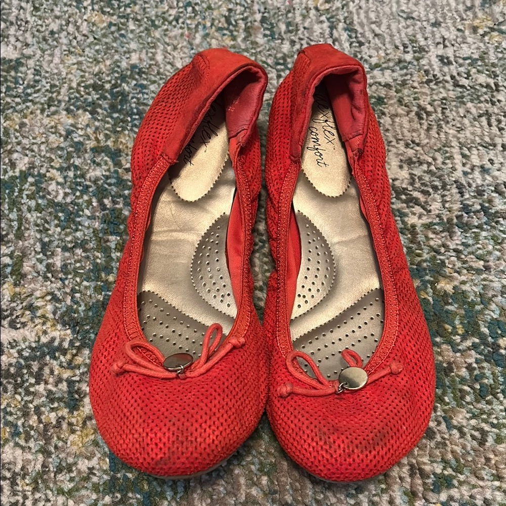 Orange Women's Ballet Style Flats